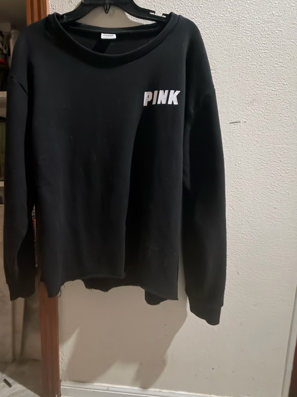 PINK Black Crewneck Sweatshirt